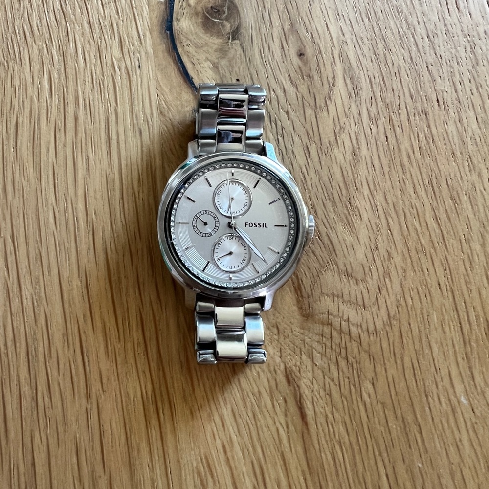 Fossil silver watch
